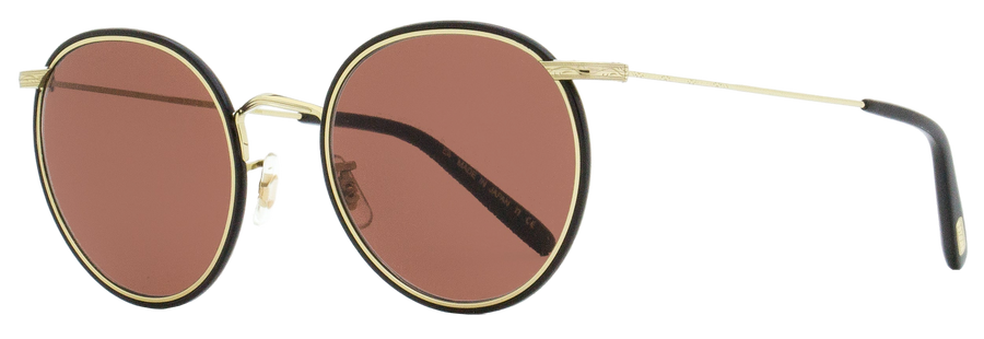 Oliver Peoples Casson Sunglasses Ov1269st 5035c5 Gold-Black 49mm 1269 Gold/black Titanium/plastic (acetate)