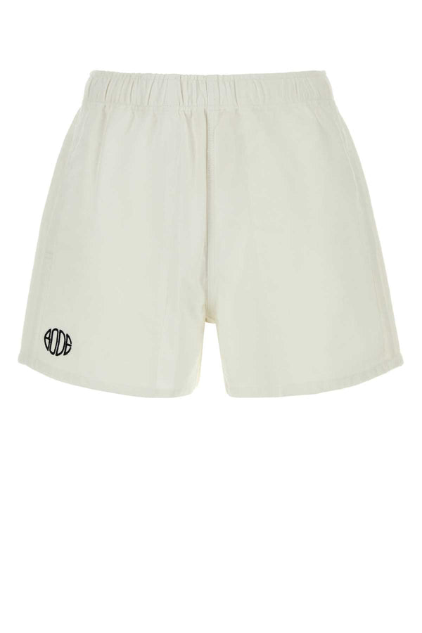 White Cotton Bermuda Shorts Exterior