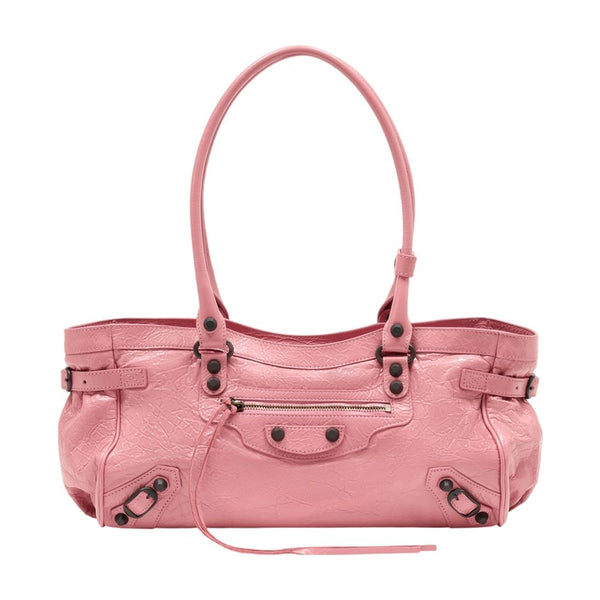 Balenciaga lambskin shoulder bag in pink