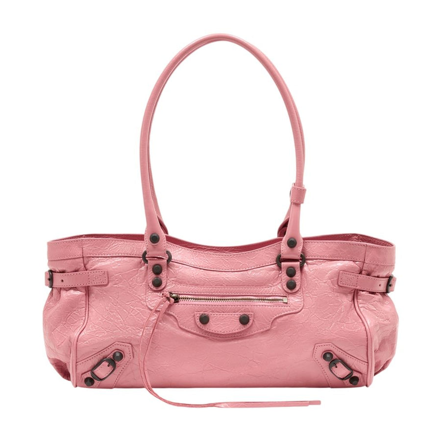 Balenciaga lambskin shoulder bag in pink