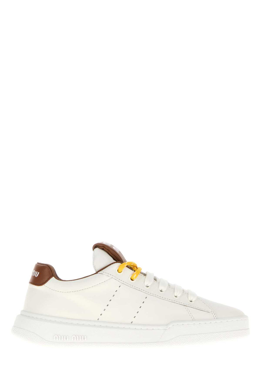 Miu Miu 100% Vitello sneaker in white