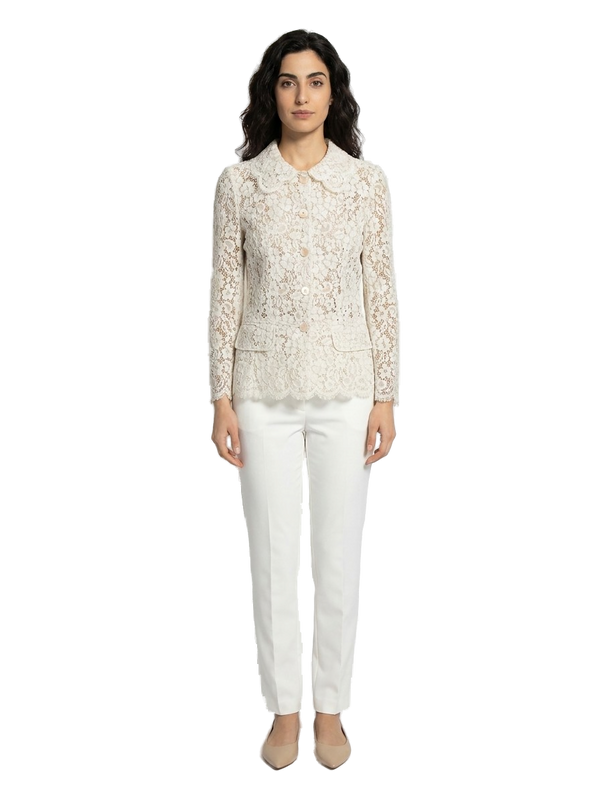 Gray Cotton Full-Length Jacket Clothing