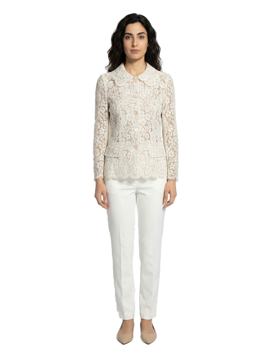 Gray Cotton Full-Length Jacket Clothing