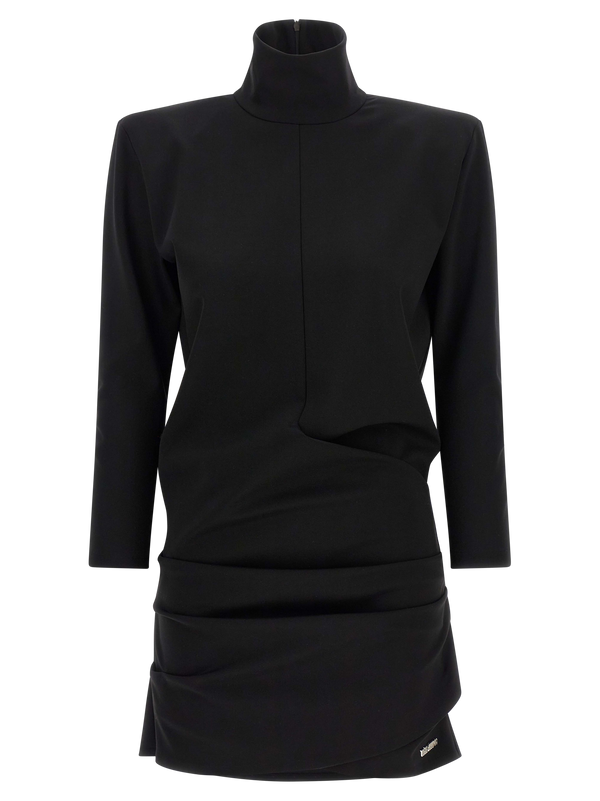 The Attico Viscose blend dress in black