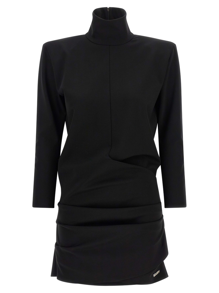 The Attico Viscose blend dress in black
