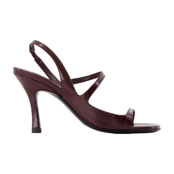 Iva Sandals - Anine Bing Leather Burgundy Cowhide Shoes /