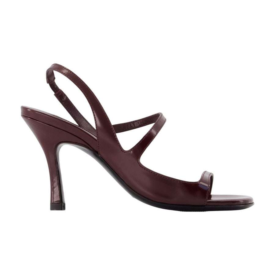 Iva Sandals - Anine Bing Leather Burgundy Cowhide Shoes /