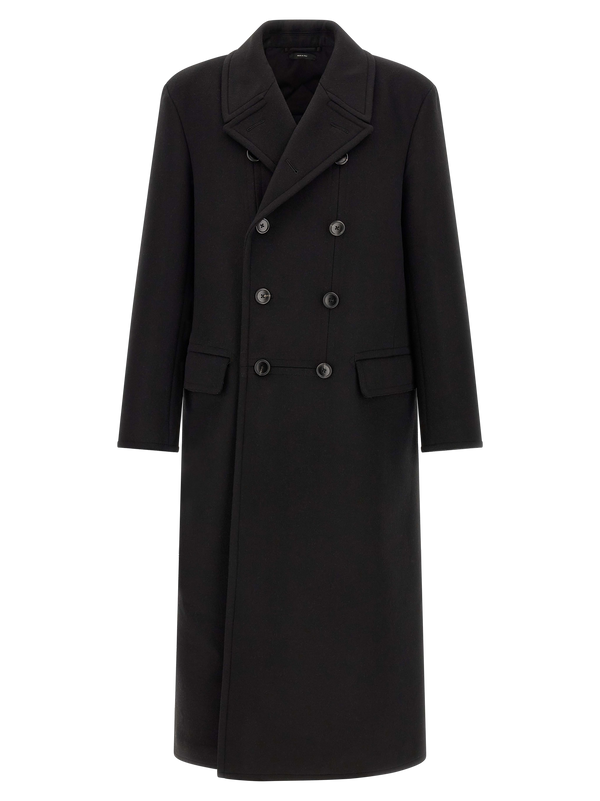 Tom Ford Virgin wool and cashmere coat in black