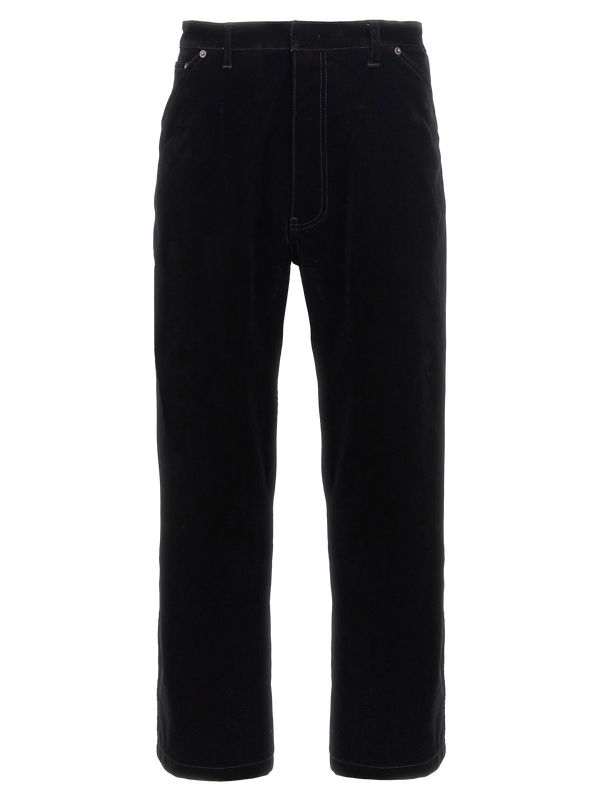 Black Cotton Casual Pants