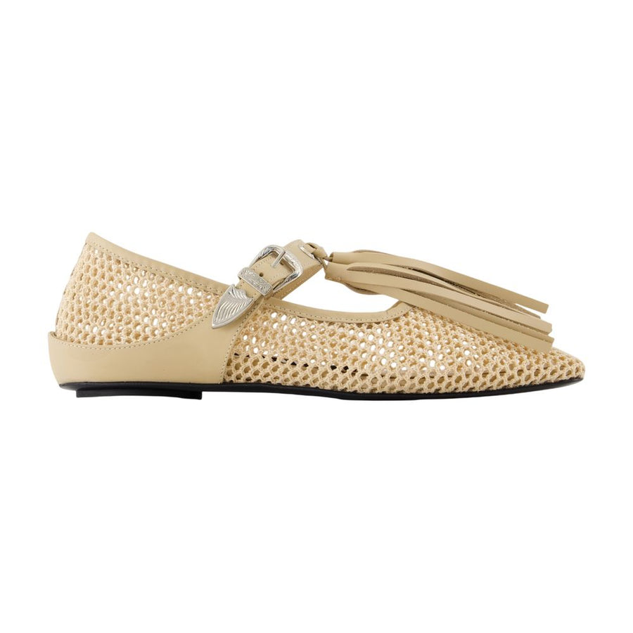 Toga Pulla Mesh flat in beige