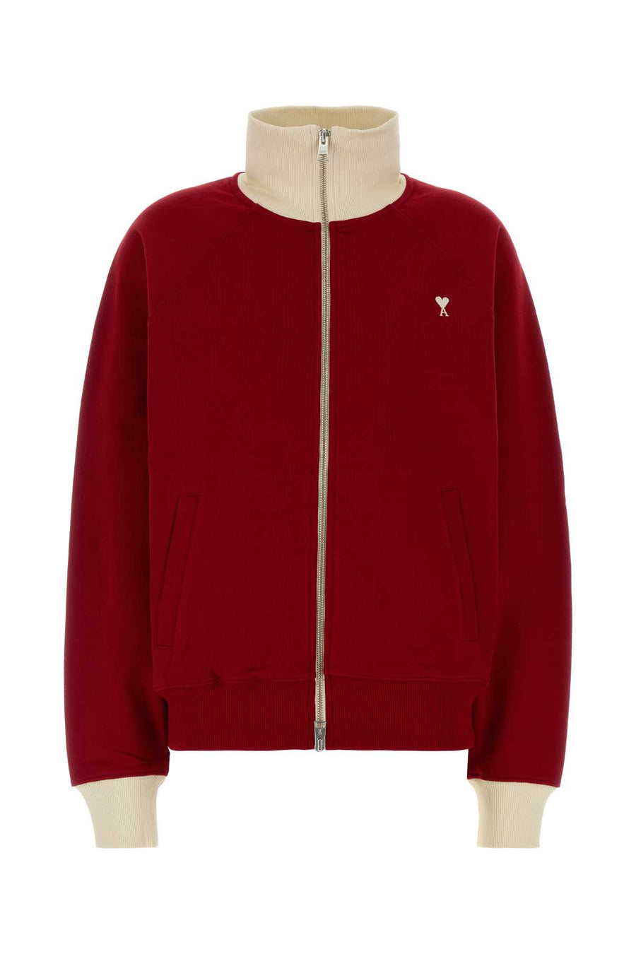 Red Cotton Sweatshirt Rouge Rubis/ivoire Exterior: Felpe