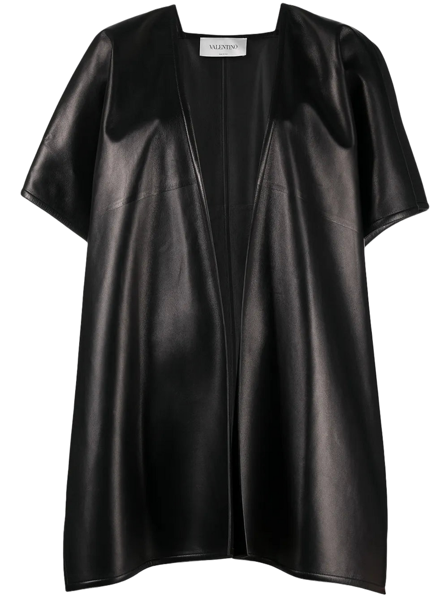 Valentino Lambskin cape in black