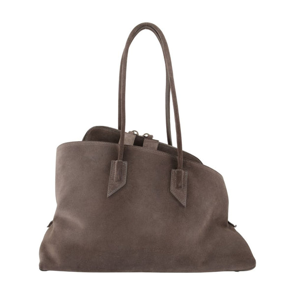 La Passeggiata Medium Top Handle Bag - The Attico Leather Brown Calfskin / Shoulder-hobo-bags