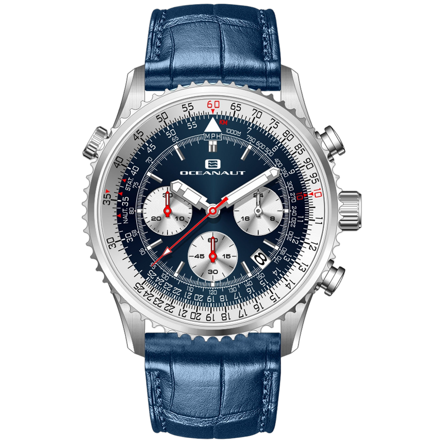Oceanaut Stainless steel case watch in blue