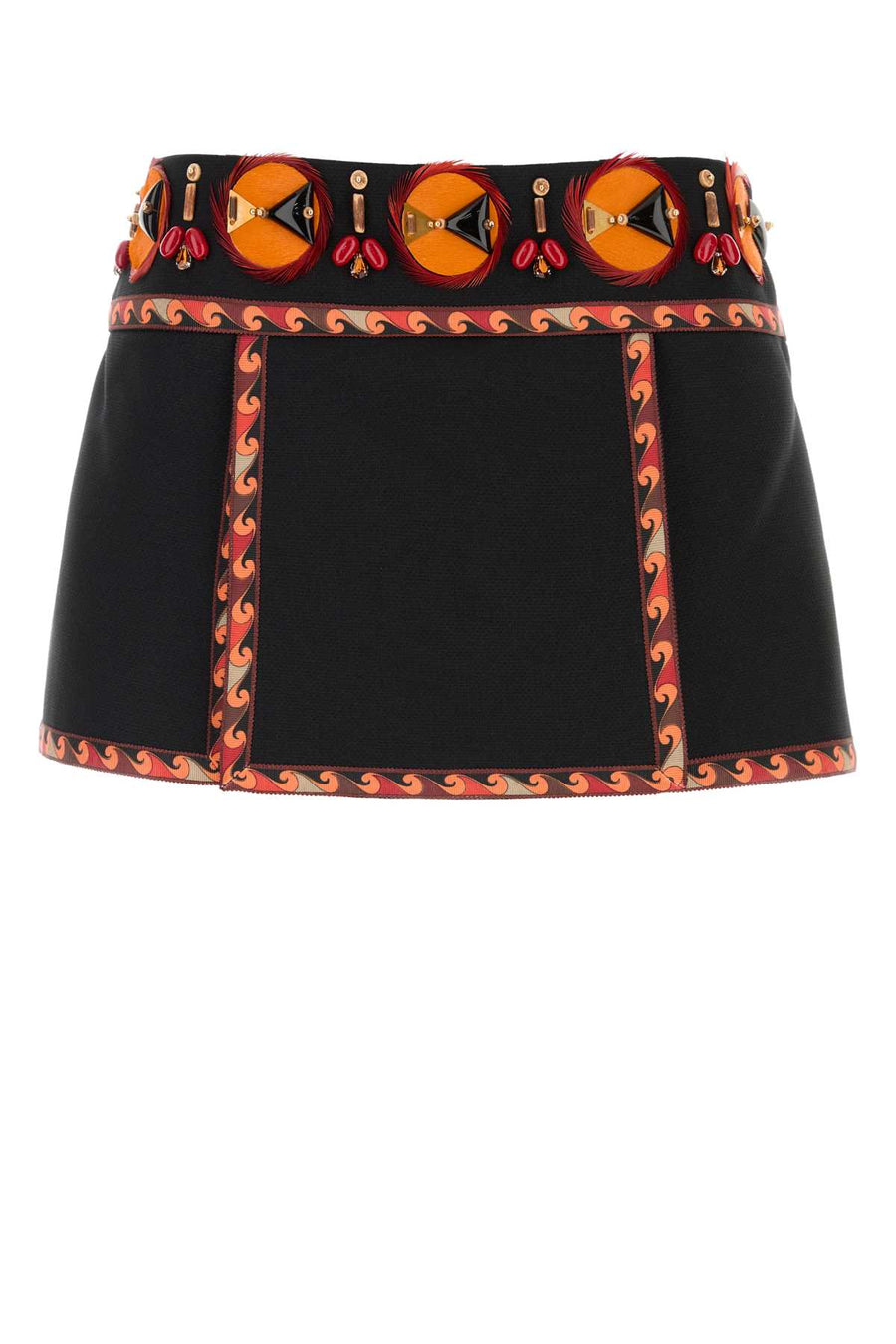Emilio Pucci Ricamo Exterior: 100% Cotton; Lining: 95% Viscose skirt in black