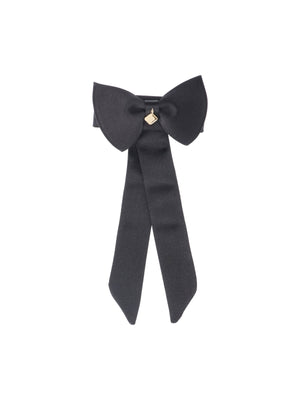 Ferragamo 57% Viscose bow tie in black