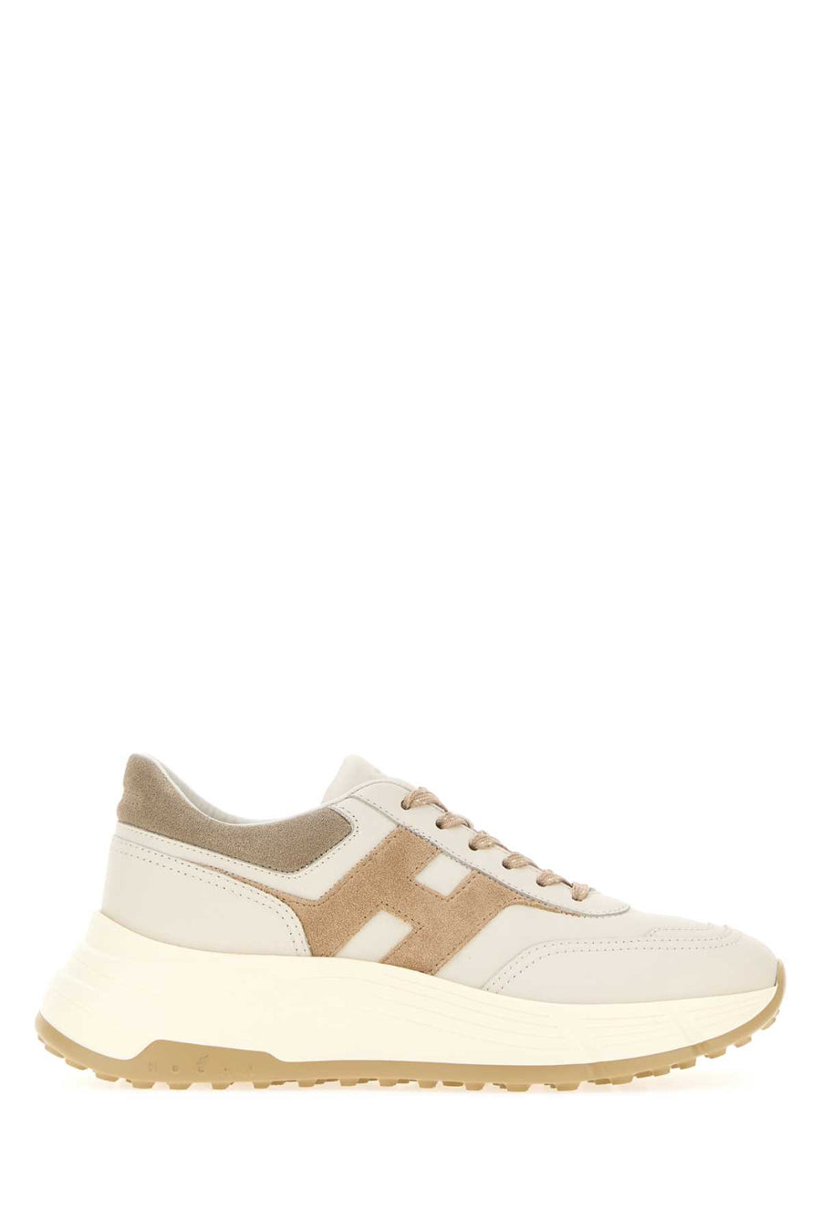 Hogan Allacciato Exterior: 100% Leather Interior: 100% Fabric Sole: Rubber sneaker in beige