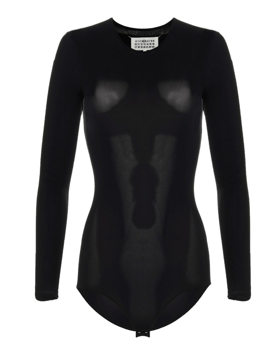 Maison Margiela 73% polyamide bodysuit in black