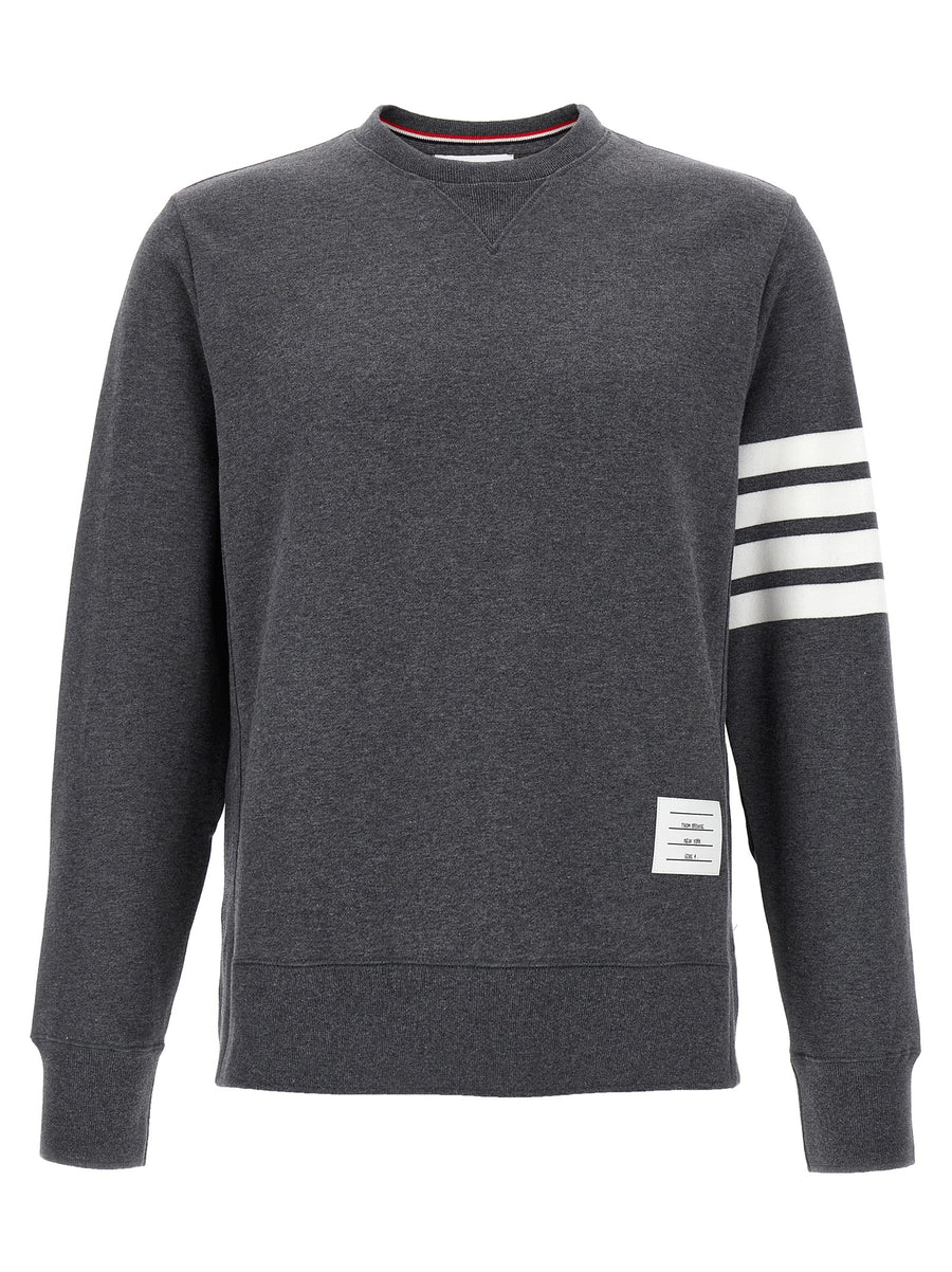Gray Cotton Sweatshirt Clothing