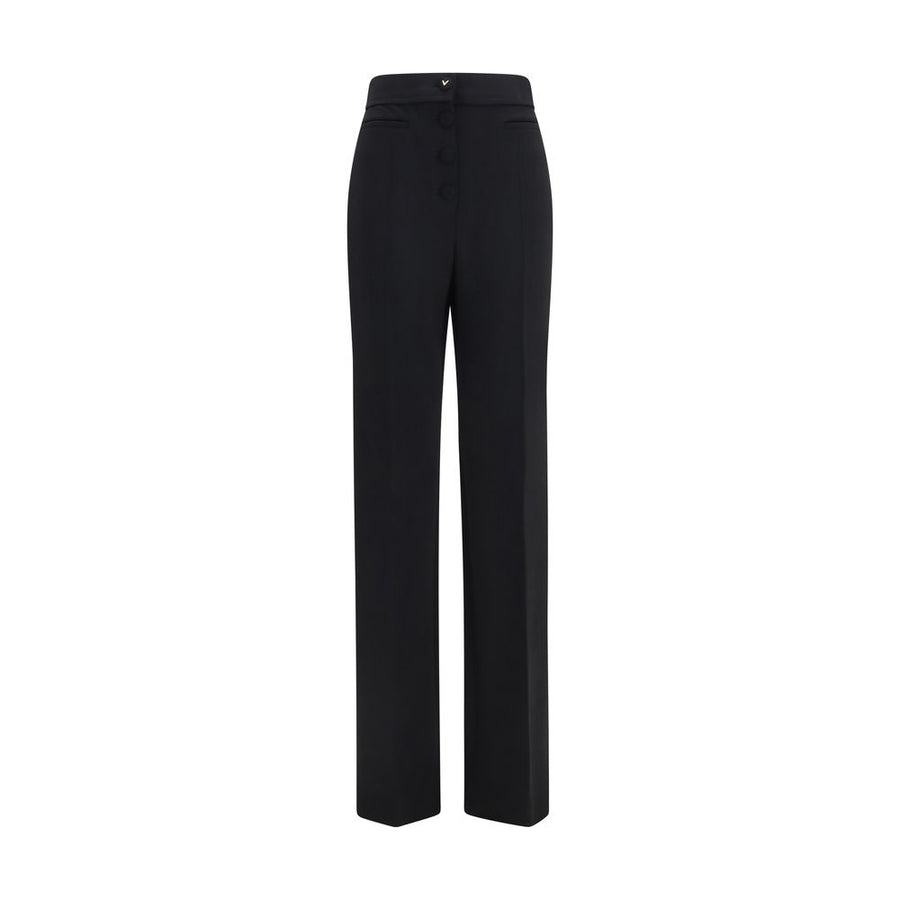 Valentino Garavani 100% Wool Ovis Aries trousers in black