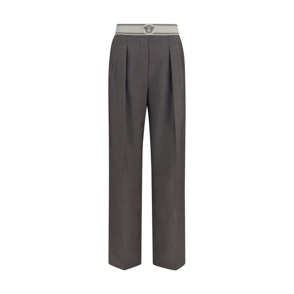 Versace 73% Merino Wool Ovis Aries 27% Mohair trousers in gray