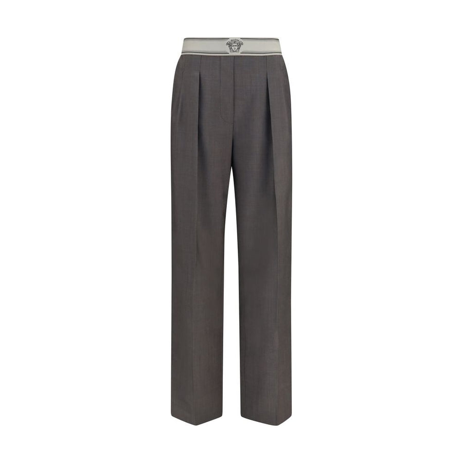 Versace 73% Merino Wool Ovis Aries 27% Mohair trousers in gray