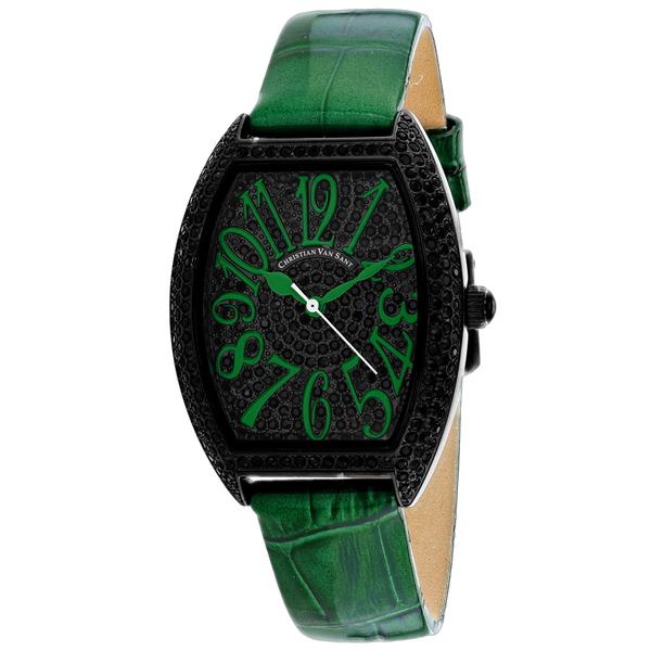 Christian Van Sant Brass case watch in black