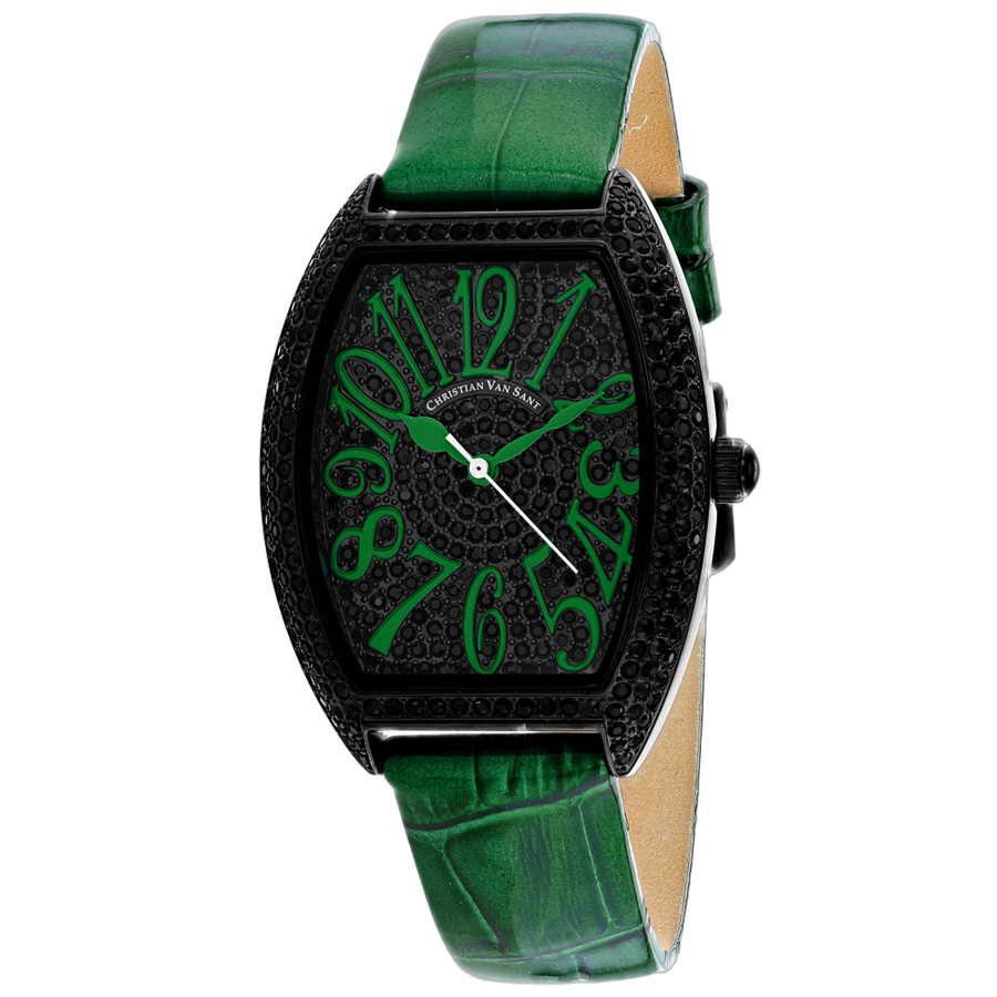 Christian Van Sant Brass case watch in black