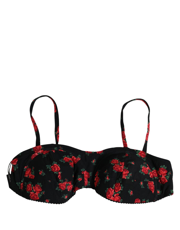 Dolce & Gabbana 75% Nylon bikini top in black