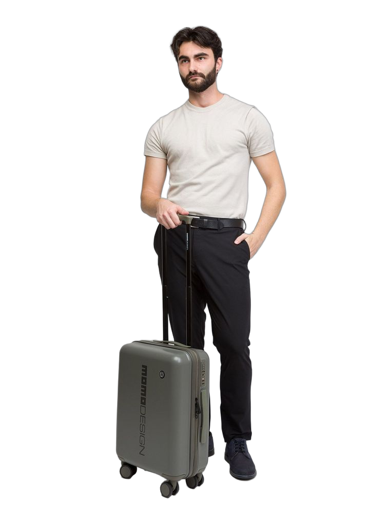 Momo Design Travel 100% Metallic Fiber trolley bag in green