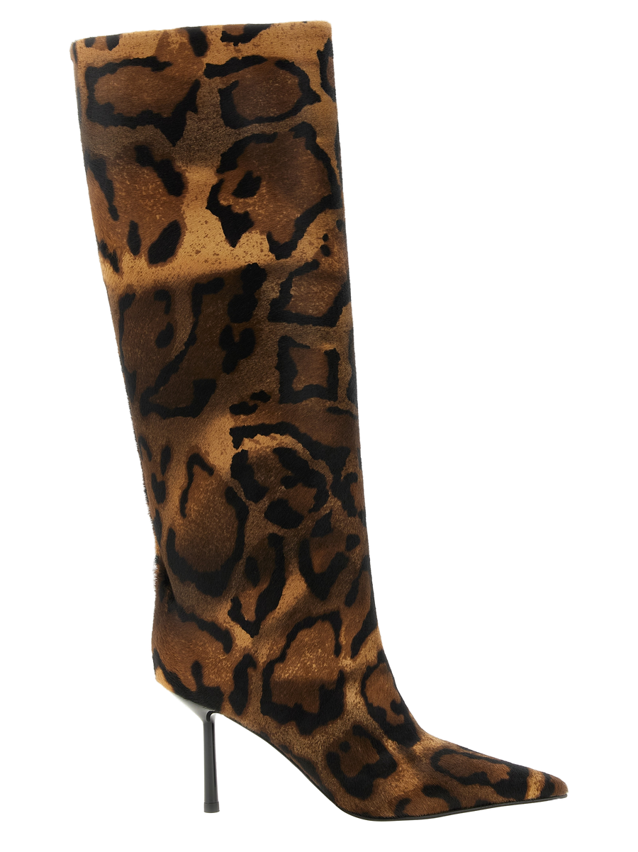Le Silla Pony-effect calf leather boot in brown