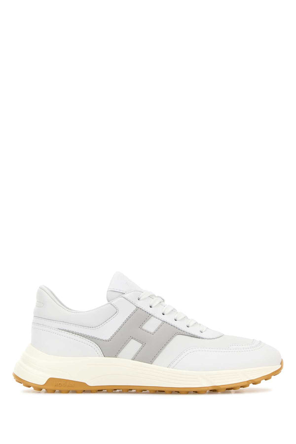 White Leather Hyperlight Sneakers B001bianc