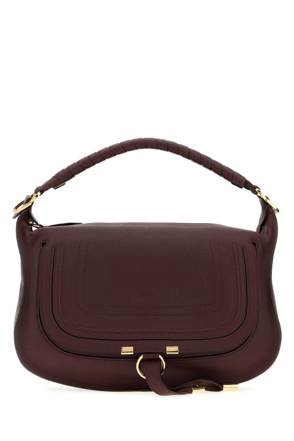 Chloé Marcie Exterior: 100% Calf; Lining: 68% Linen shoulder bag in purple