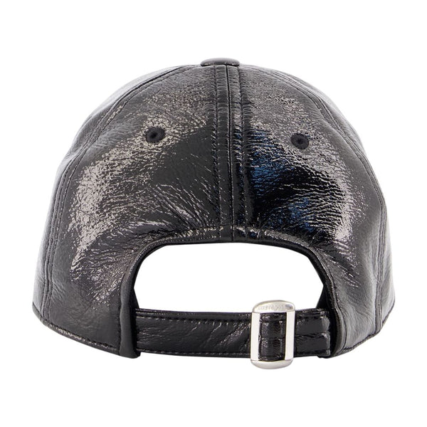 Courreges 326TCT050VY0014-9999 Vinyl baseball cap in black