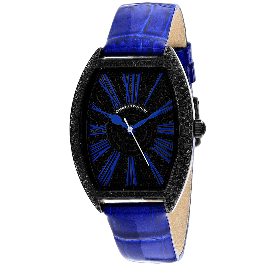 Christian Van Sant Stainless steel case watch in black