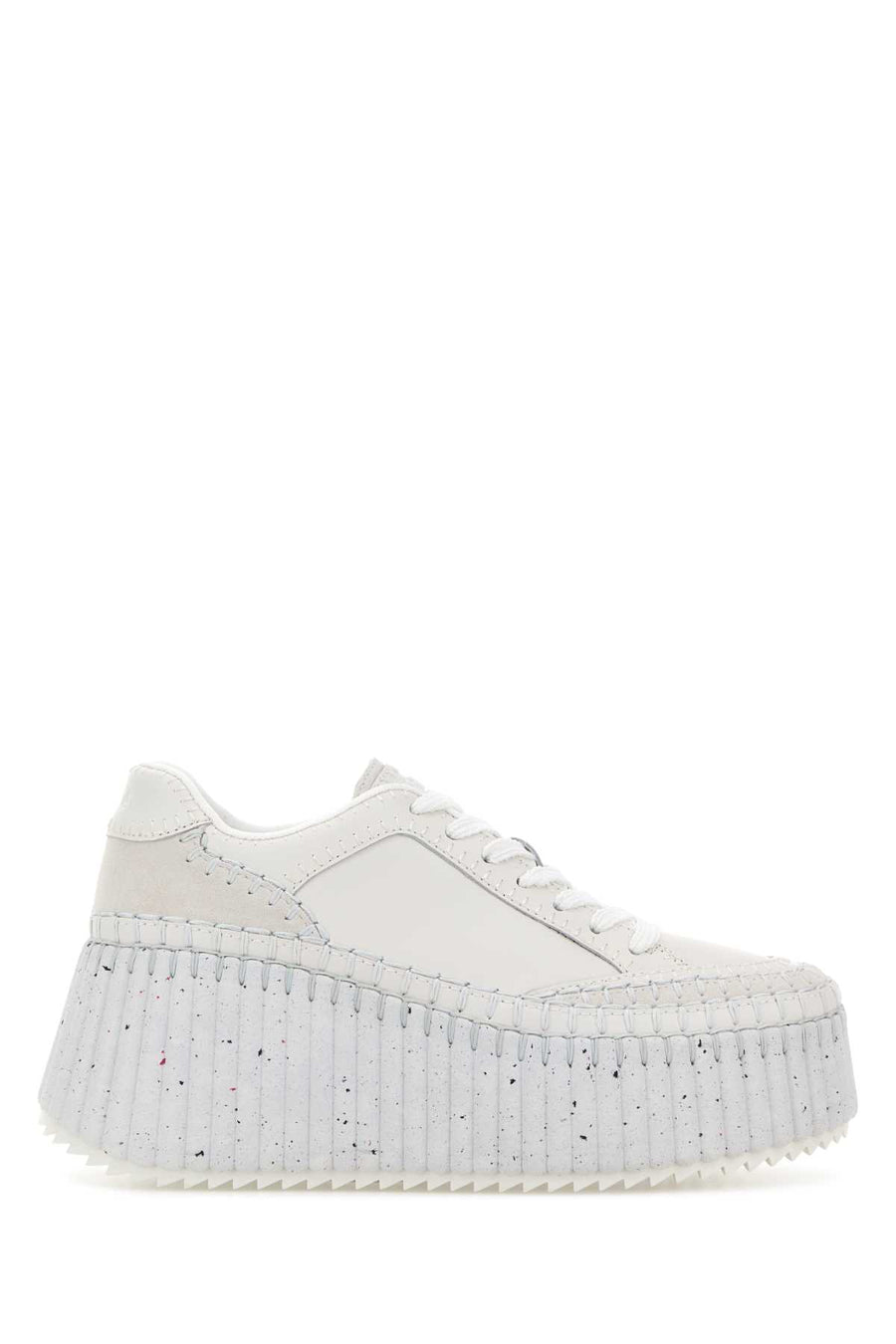 Chloé Exterior: 100% Bovine leather; Interior: 100% Leather; Sole: Rubber sneaker in white