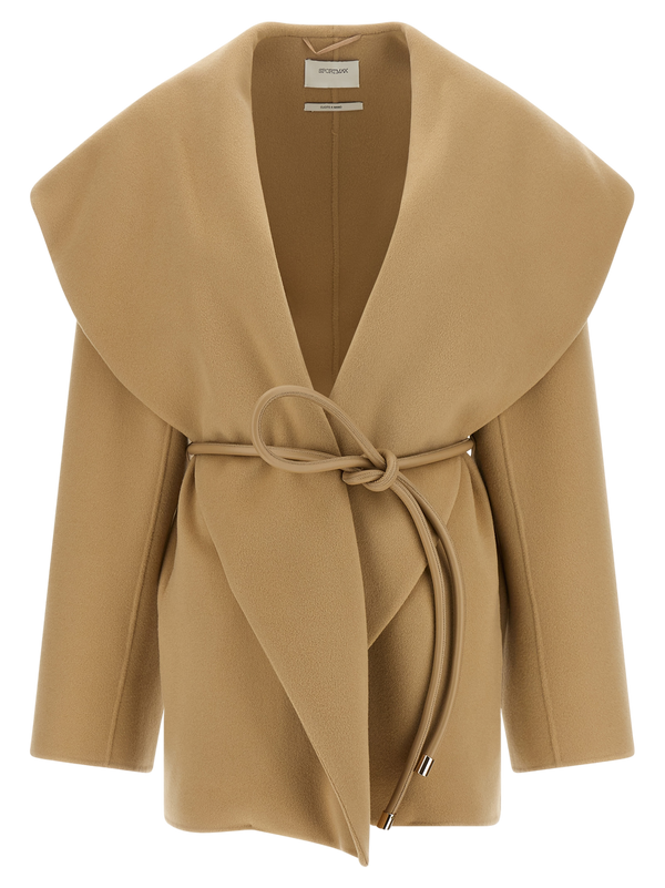 Beige Wool Coat Clothing