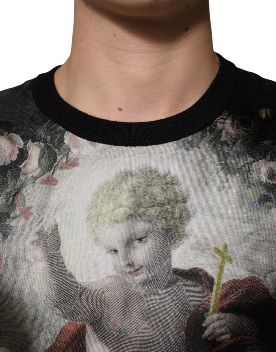 Dolce & Gabbana 70% Cashmere 30% Silk sweater in black
