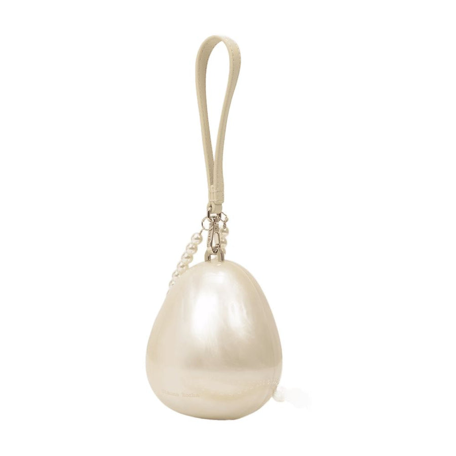 Simone Rocha Acrylic micro egg pouch in white