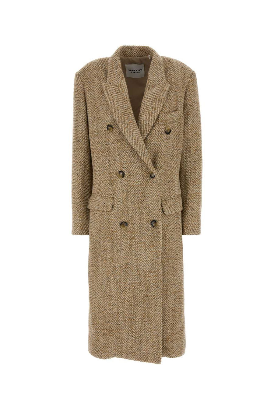 Melange Beige Knit Pilda Coat Trench
