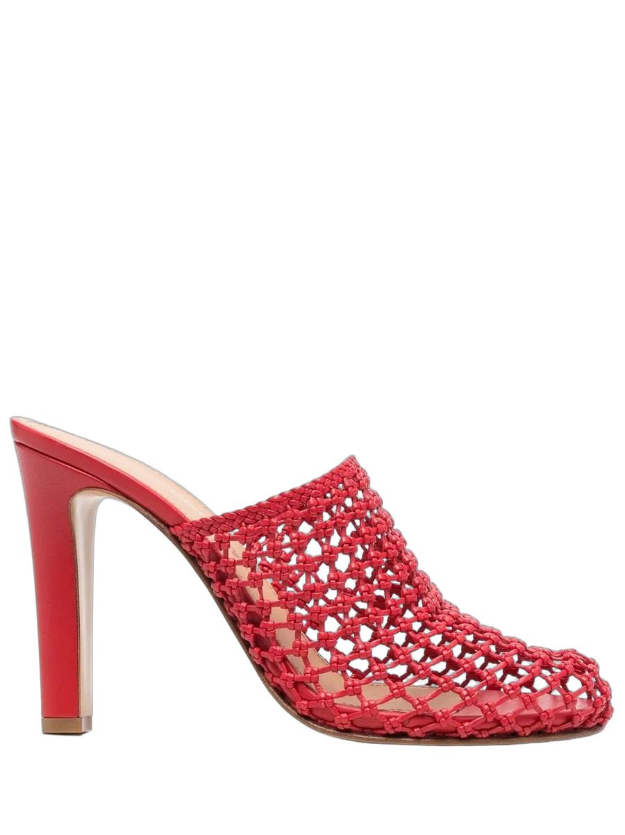 Ferragamo Calf leather mule in red