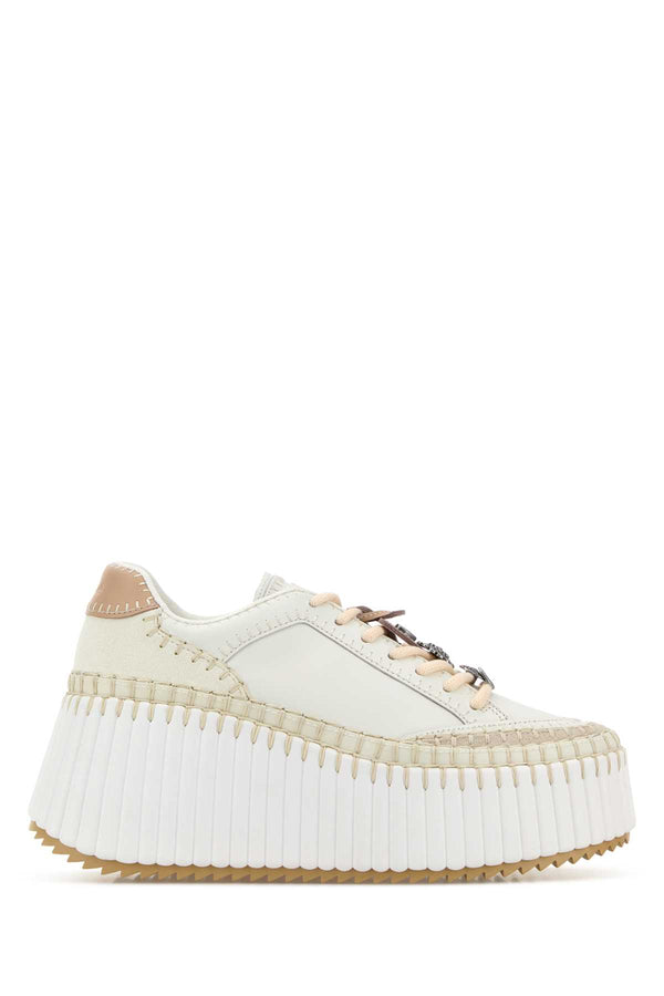 White Leather Nama Sneakers Lovelywhite