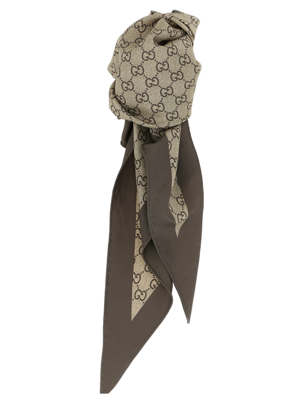 Gucci 100% Silk scarf in beige