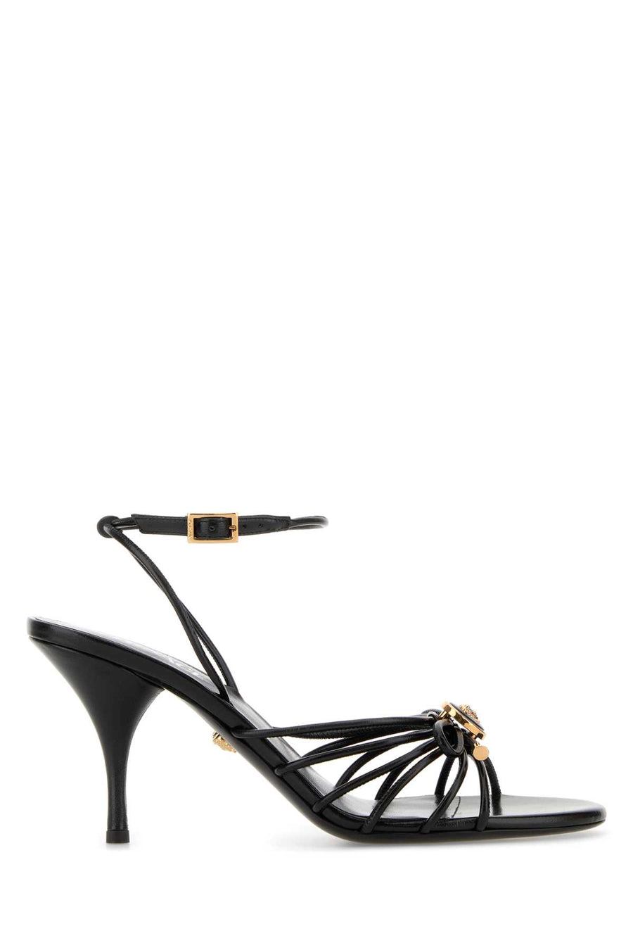 Versace Lamb Exterior: 100% Nappa leather; Interior: 100% Leather; Sole: Leather sandal in black