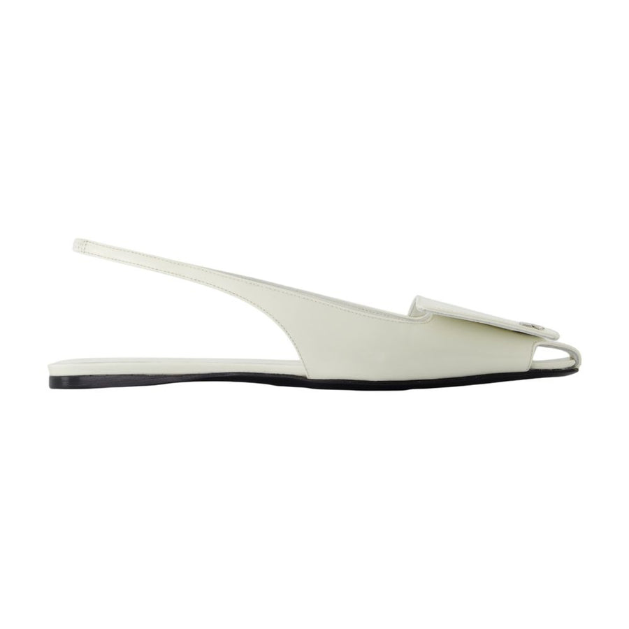 Courreges calfskin sandal in white
