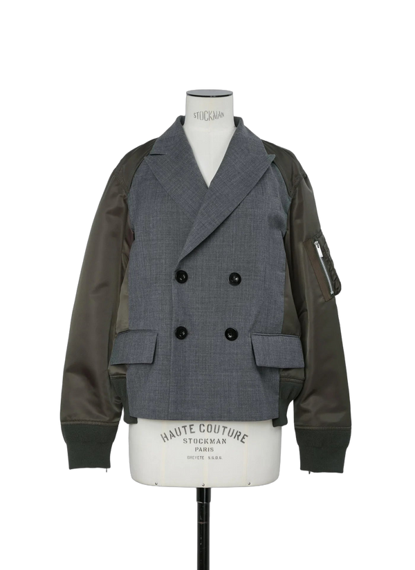 Sacai Wool (suiting) jacket in gray