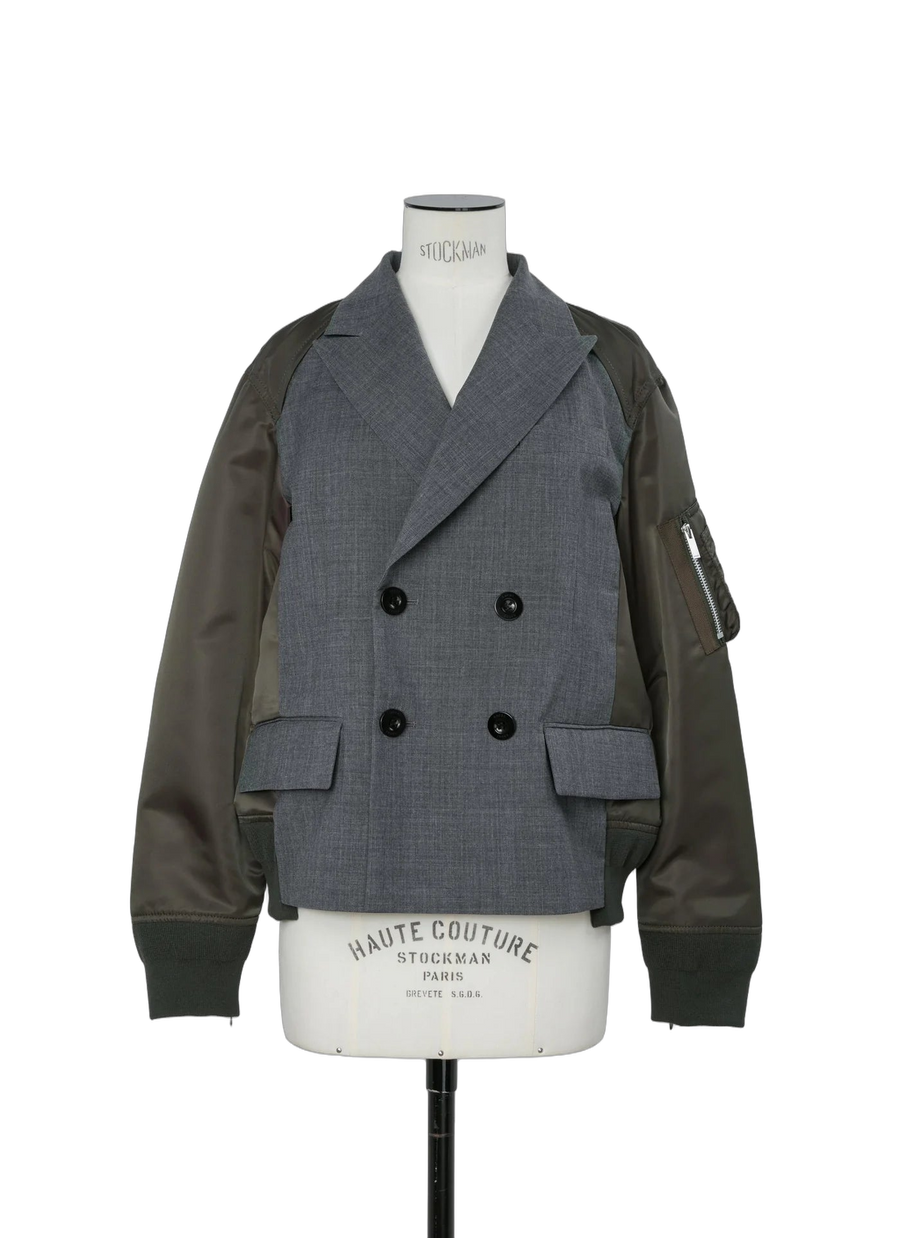 Sacai Wool (suiting) jacket in gray