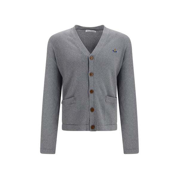 Gray Cotton Cardigan Clothing