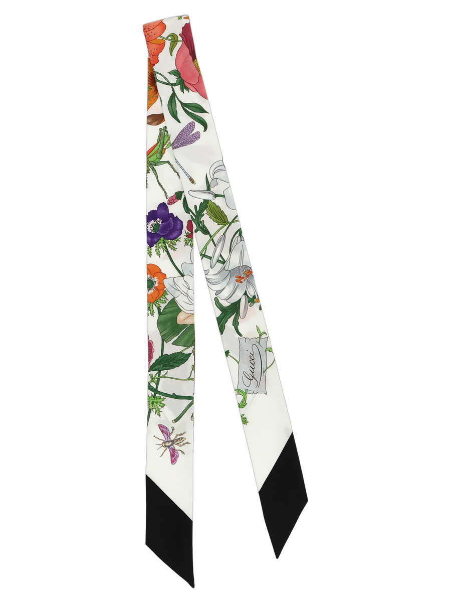 Gucci 100% silk scarf in multicolor