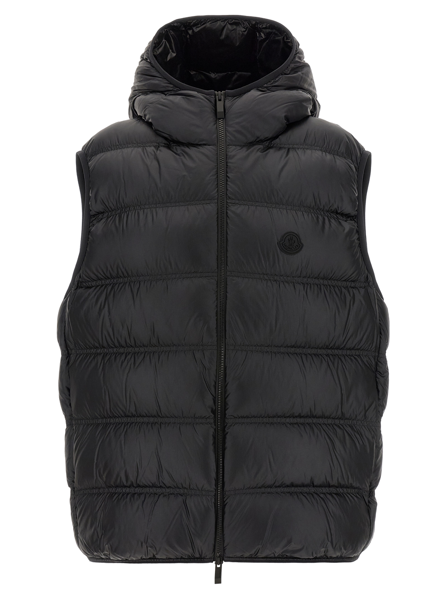 Moncler 100% polyamide vest in black
